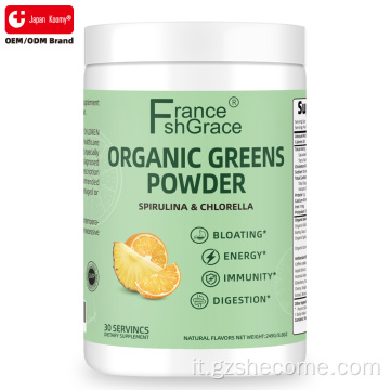 La polvere organica di Shecome Greens supporta la digestione e la salute dell'intestino